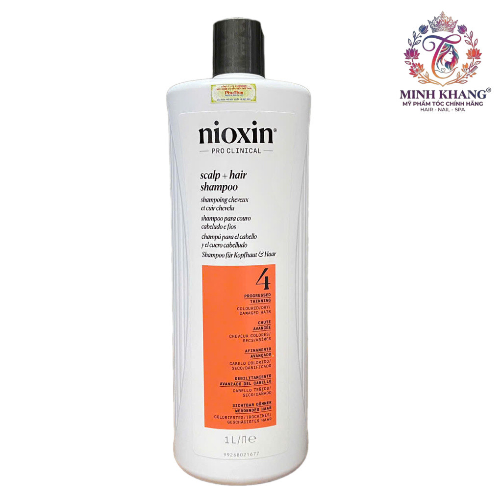 Dầu gội chống rụng tóc Nioxin System 4 Shampoo 1000ml ( New 2025 ) [ MK ]