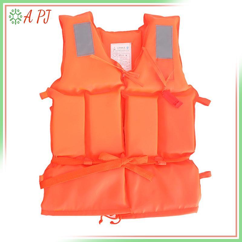 [APJ] New Orange Adult Childen Foam Flotation Swim Life Jaet Vest Có Còi Thuyền Áo Câu Cá Bơi Trôi V