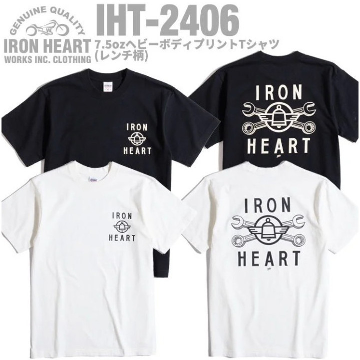 Phong Cách Mới IRON HEART IRON HEART Nam Nữ Cùng Phong Cách Mùa Hè Cotton Nguyên Chất In Hình 121
