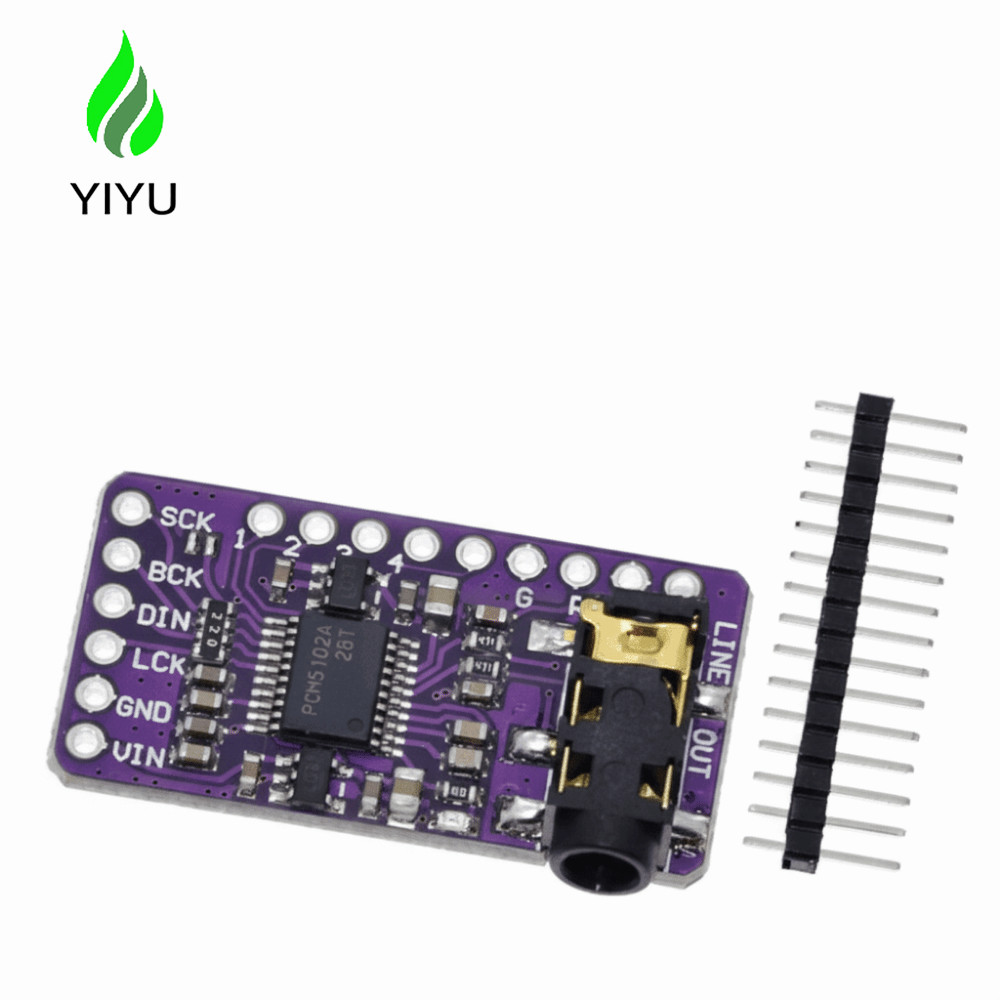 Mô-đun máy nghe nhạc YIYU I2S, Giao diện I2S PCM5102A DAC PCM5102A I2S Trình phát âm thanh kỹ thuật 