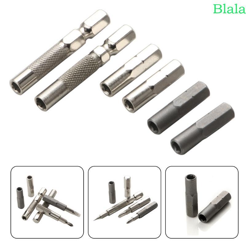2Pcs Magnetic Socket Adapter 6.35mm to 4mm Bit 1/4Inch Screwdriver Bit Adapter