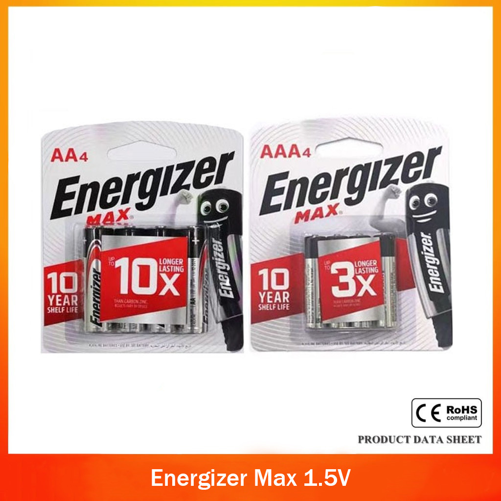 Energizer Max 1.5V Size AA / AAA Alkaline Battery