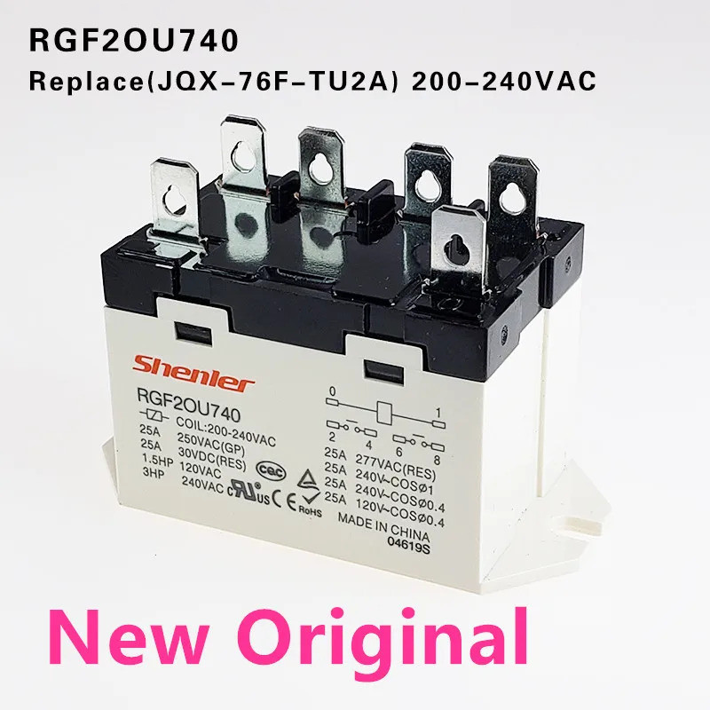 Rơle nguồn mới RGF2OU740 RGF2OU900 220VAC 380-400VAC 25A 6PIN 6 feet 2 bộ thường có thể thay thế JQX