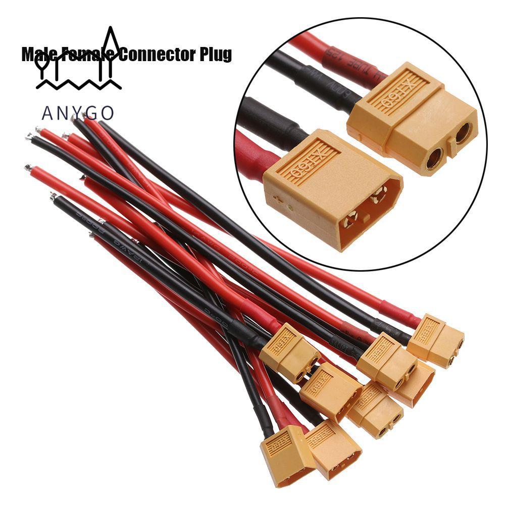 Đầu nối YRBWDYZDH XT60 có dây silicon Phụ kiện mô hình 12 AWG / 14 Dây AWG Nữ / Nam