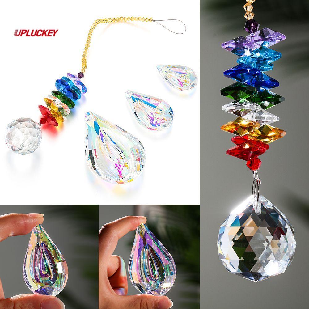 Đèn chùm UPLUCKEY Crystal Decor Ball Rainbow Sun Catcher Prism