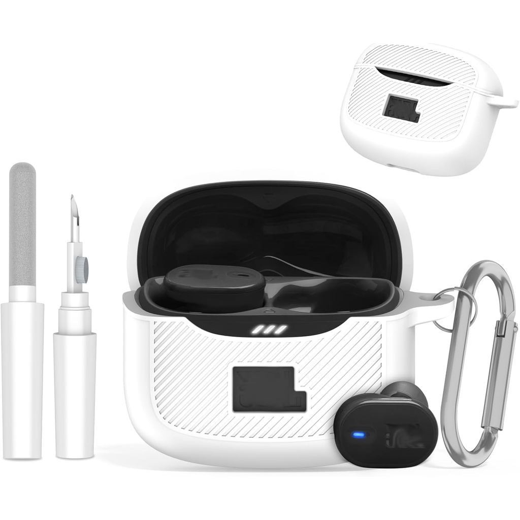 Vỏ bảo vệ cho JBL Tune Buds 2, Tương thích với hộp sạc JBL Earbuds Tune Buds 2 - Vỏ silicon mềm với 