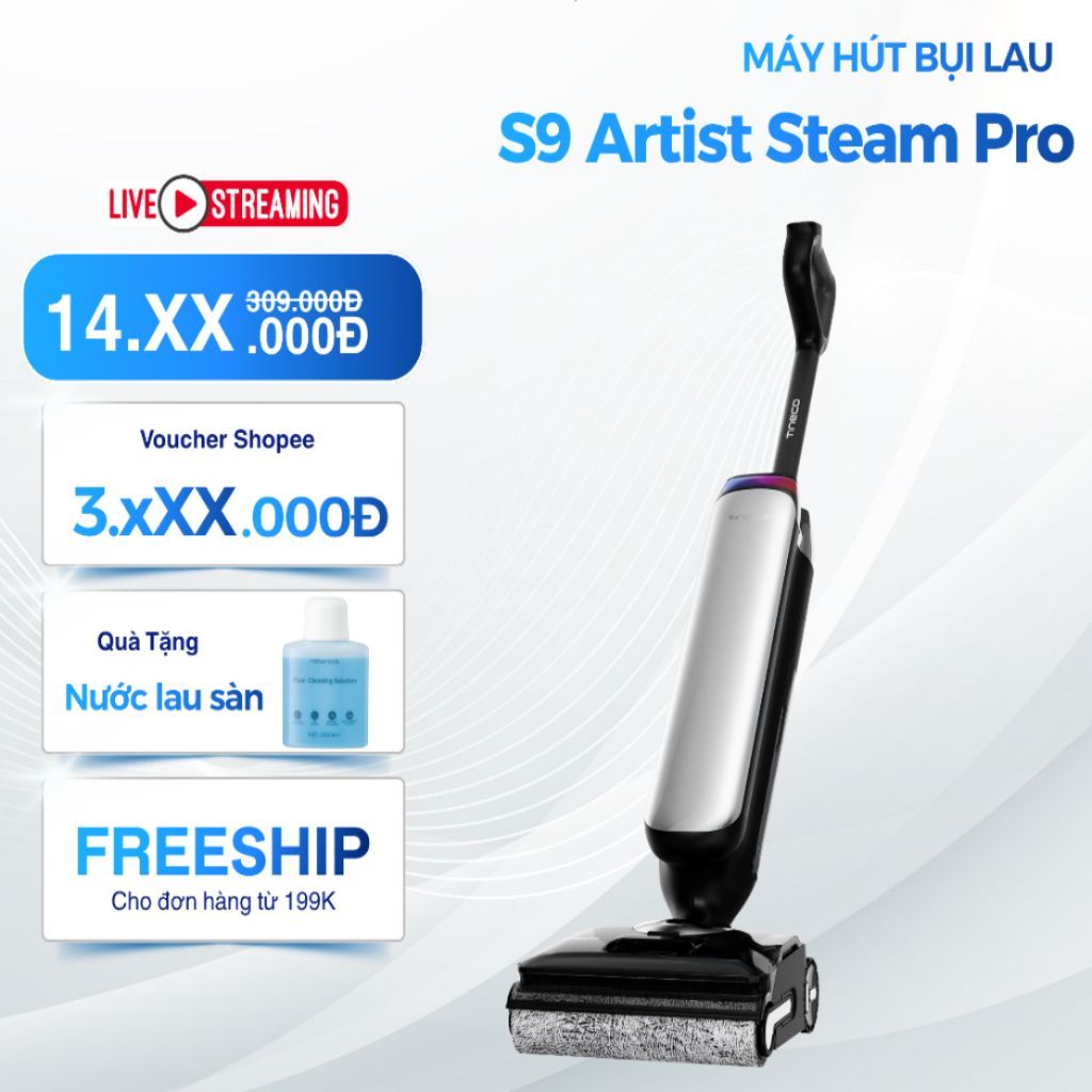 [Hỏa Tốc 2H] Tineco S9 Artist Steam Pro | S9 Artist Prime | Stretch S6 Extreme Lực hút 22.000 Pa