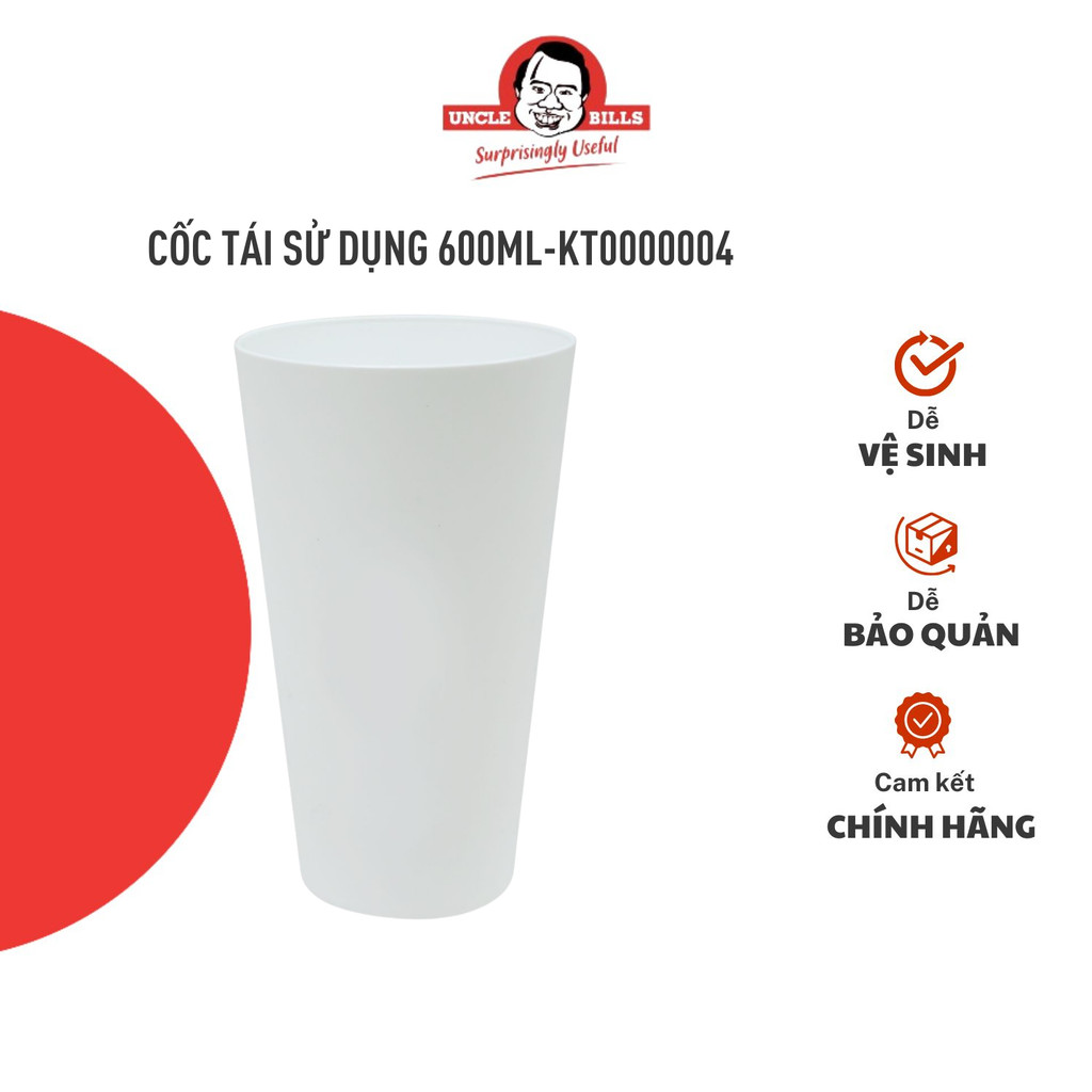 Ly Nhựa Tái Sử Dụng 600mL Tiện Dụng-KT0000004