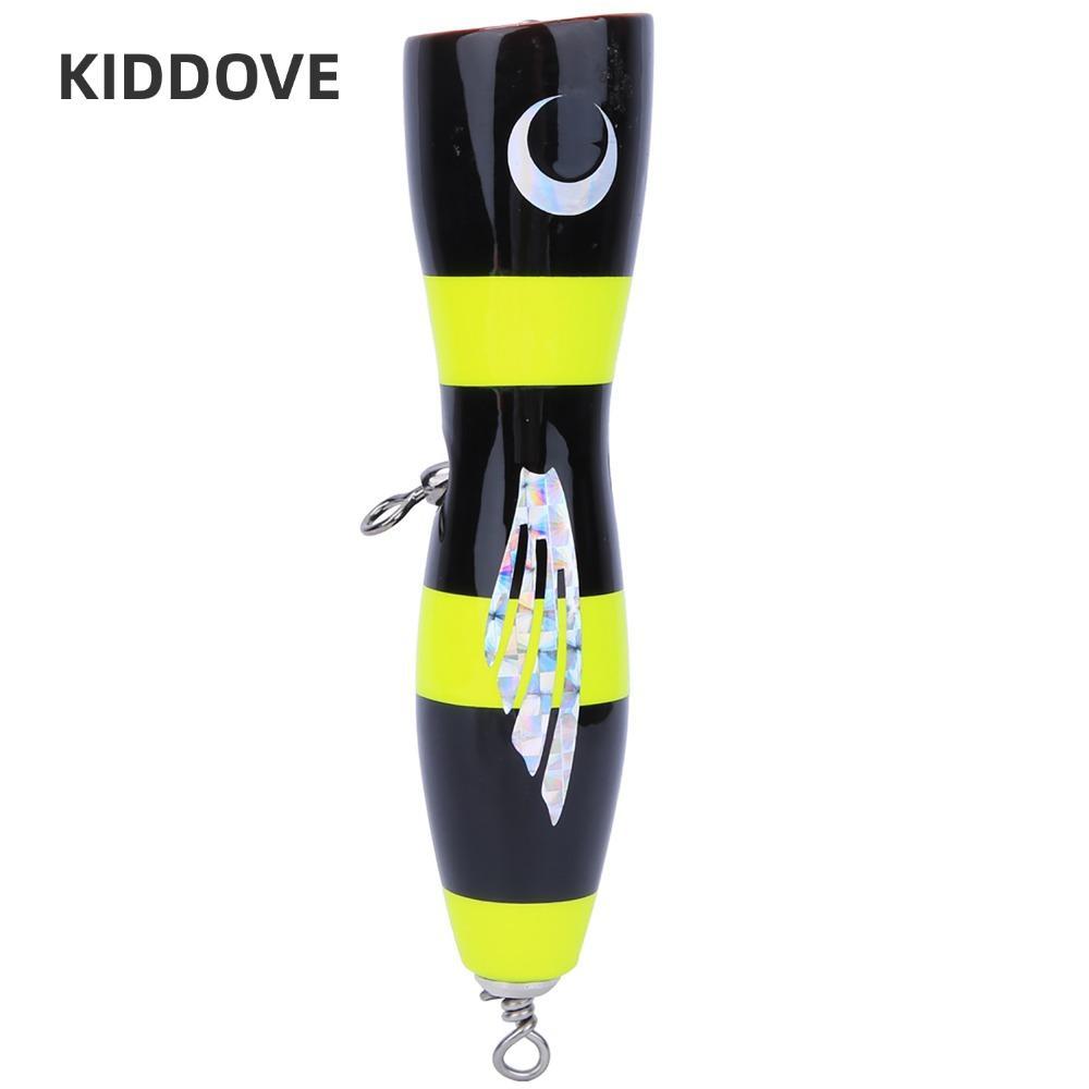 KIDDOVE Popper Mồi, 16,5cm 65g 3 Màu Topwater Popper Mồi, Gỗ Bền Cứng Nhân Tạo Popper Dụ Câu Cá Biển