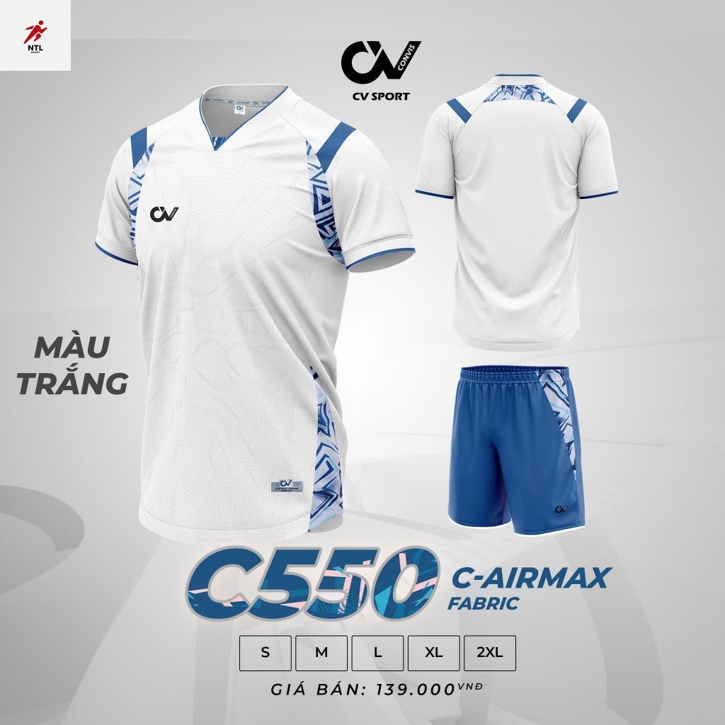 Bộ Quần Áo Đá Bóng Chính Hãng Riki CV C550 - Thoáng Mát, Co Giãn Tốt NTL Sport