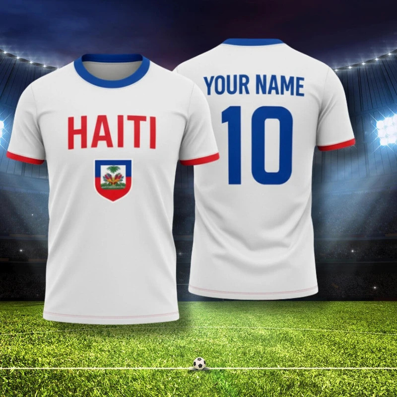 Mới Haiti Áo Phông Bóng Đá Thể Thao Thường Ngày Haiti Bóng Đá Jersey Miễn Phí Tùy Chỉnh Tự Làm Tên T