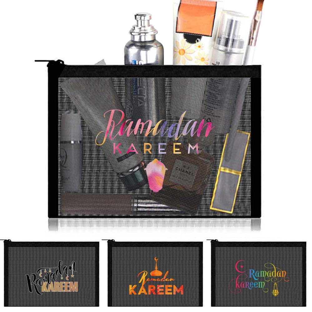 Hot Tas kosmetik Muslim's Holy Month The multifunctional mesh makeup bag keeps your beauty online Ra