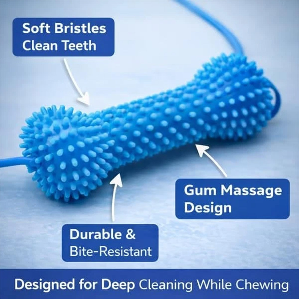 Dog Dental Chew Toy - Dual-Action Canine Dental Prop