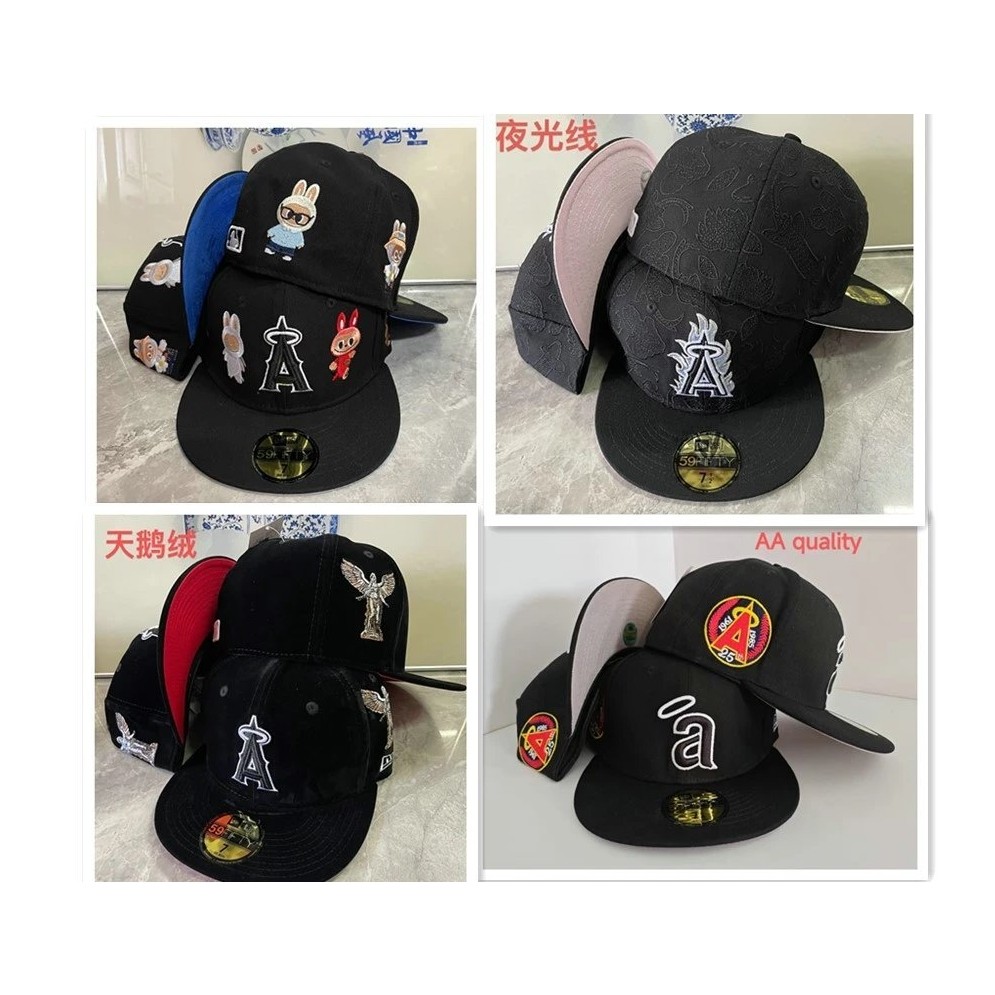 Labububu LA Angels of Anaheim Angels Mũ không thể điều chỉnh 59FIFTY Mũ số Mũ kích thước Mũ chống nắ