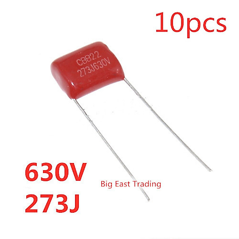 10 chiếc tụ điện phim CBB 273J630V 0,027UF 27NF 630V 10MM hàn, đảm bảo chất lượng