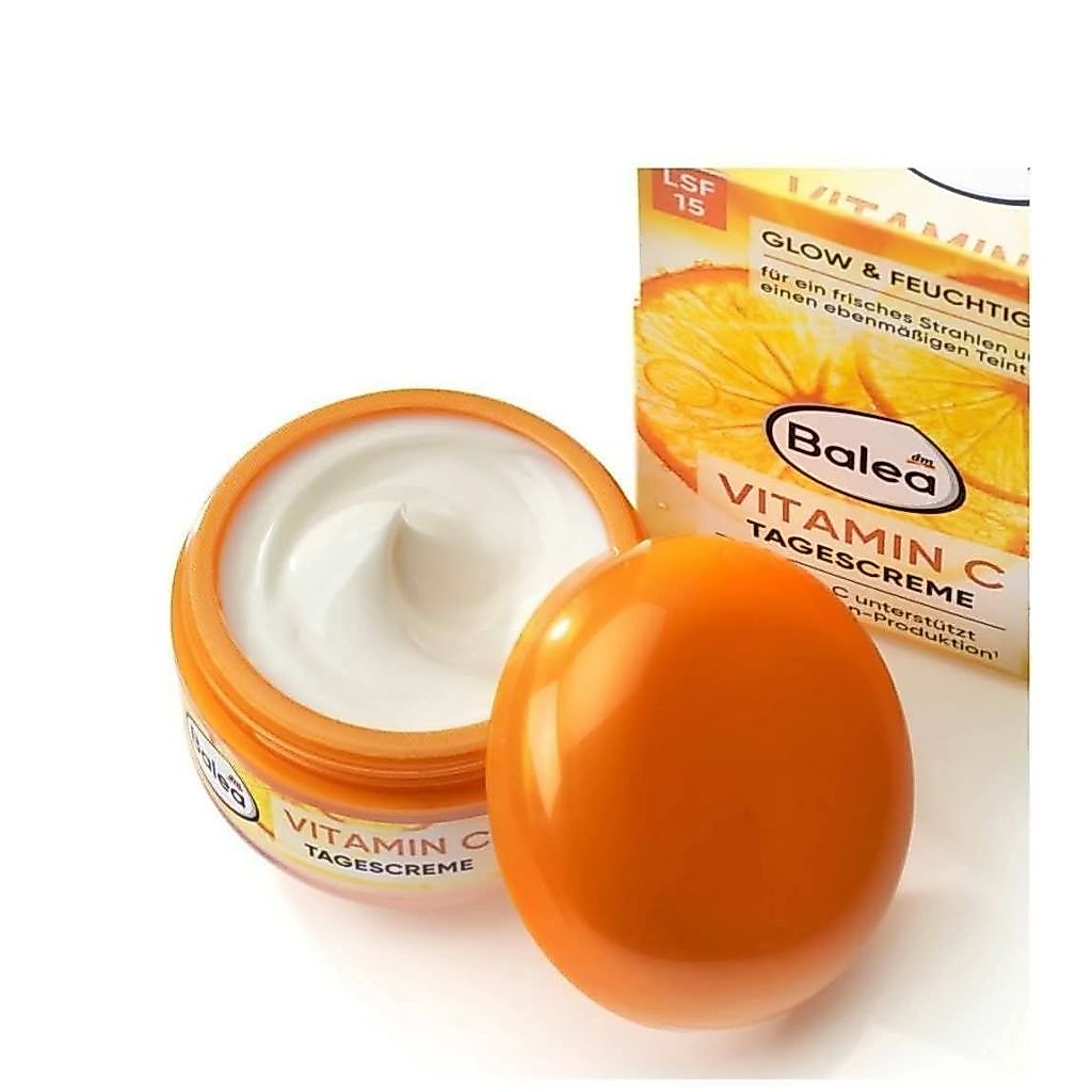 Kem dưỡng da trắng sáng kiêm chống nắng vitamin C Balea Đức