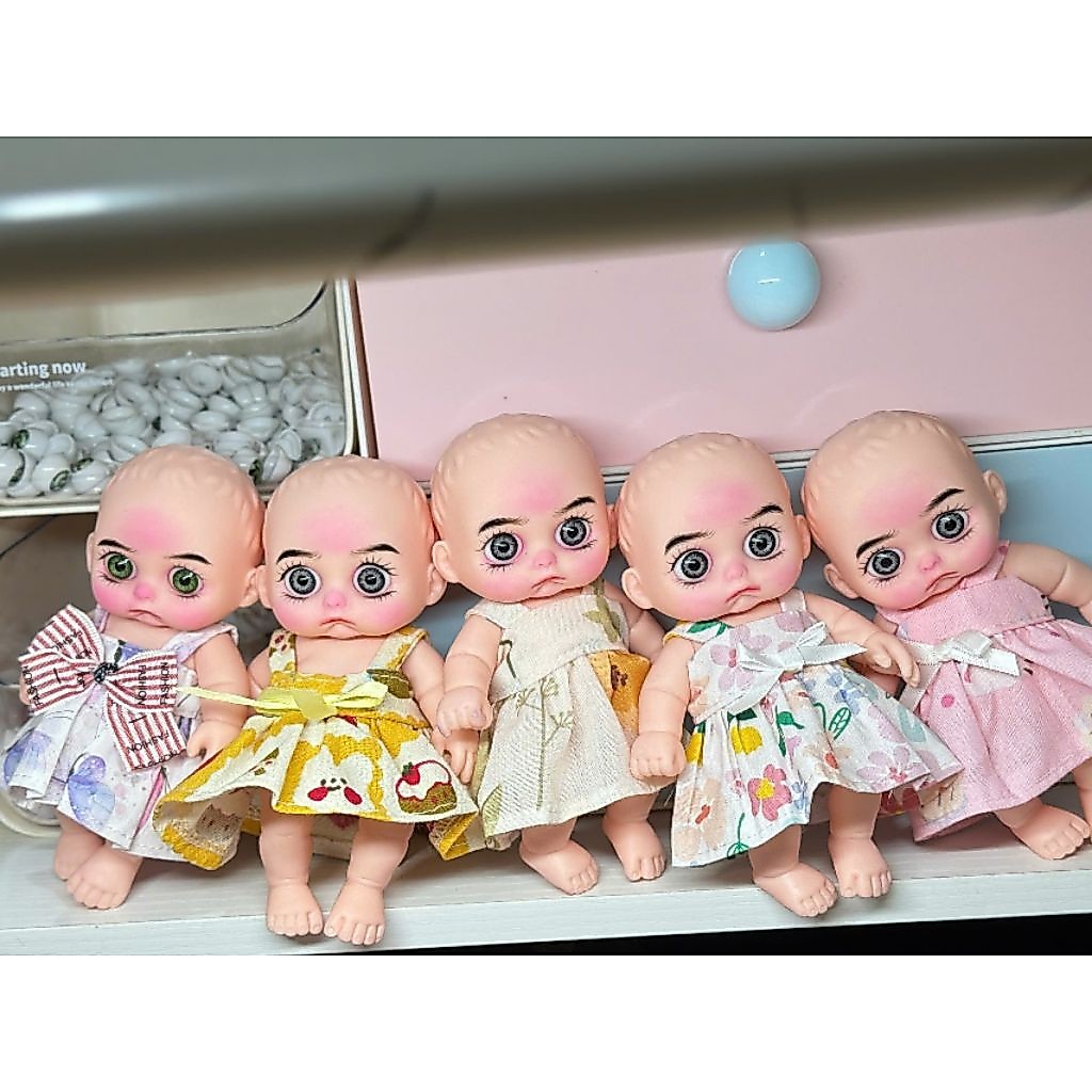 Búp bê 5inch gái mắt mím cơ bản make