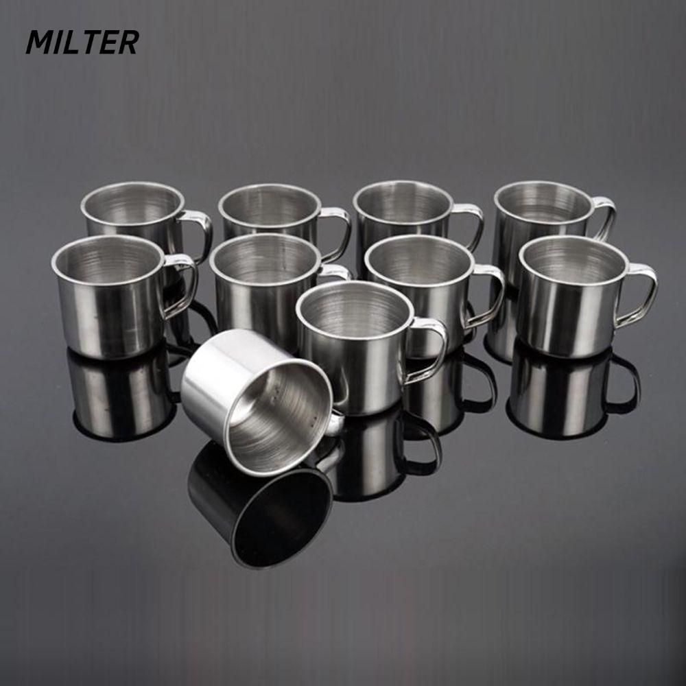 MILTER 200ml Cốc cầm tay Mini Tumbler Pint Kim loại Thép không gỉ