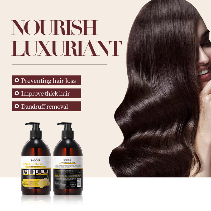 New Product~All-English Ginger Anti-Hair Loss Shampoo500ml SADOER Plant-based shampoo Y