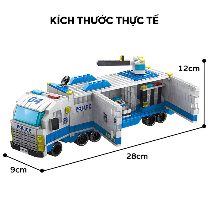 [LeLe Brothers] Đồ chơi thông minh dành cho trẻ em lắp ráp cảnh sát cứu hỏa SWAT CITY