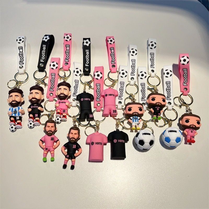 Móc khóa World Cup Messi Jersey Móc khóa Leo Andreis Messi Nhân vật Mặt dây chuyền bóng đá