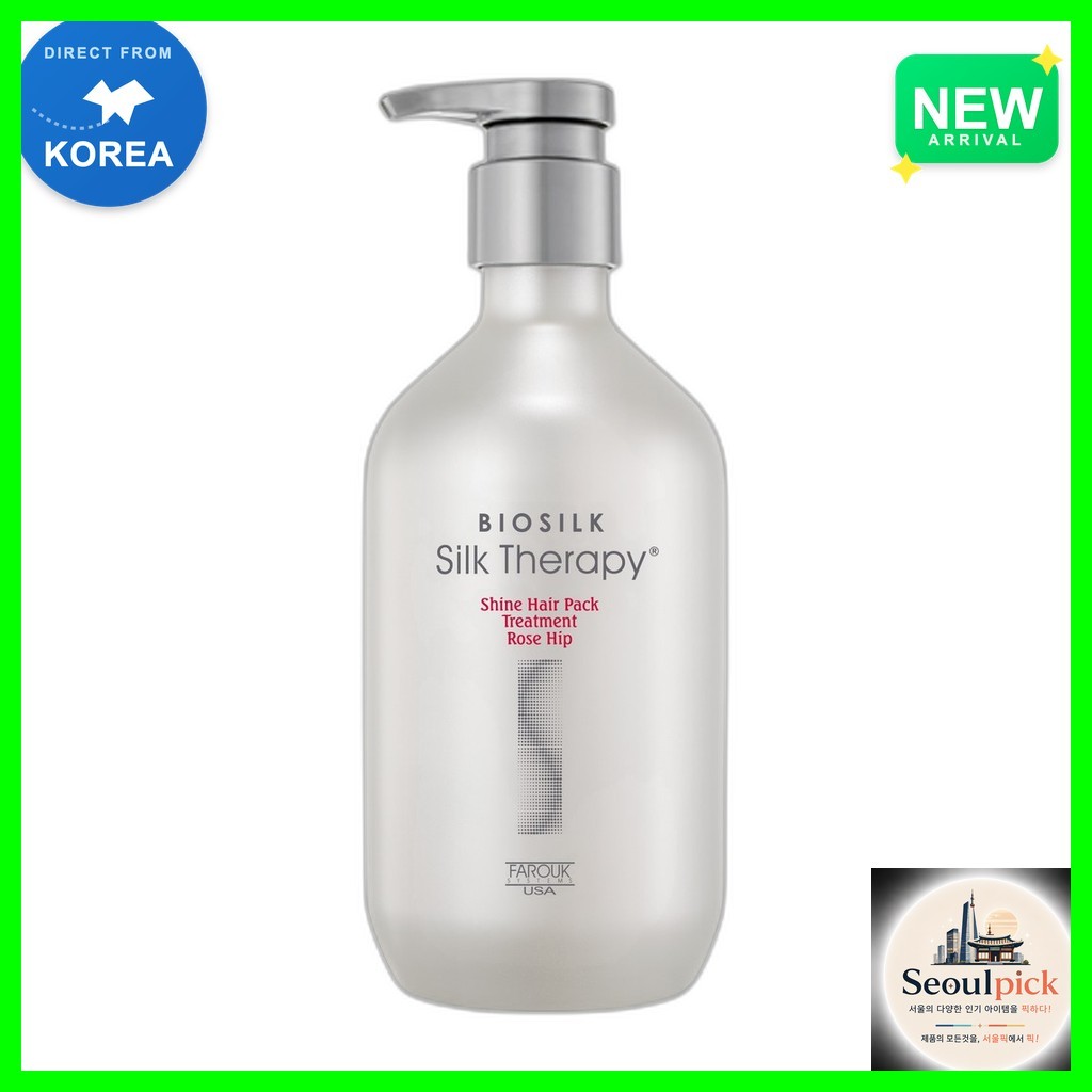 [biosilk] Shine Hair Pack Treatment (Rose Hip), 500ml, 1pc / Điều trị tóc Hàn Quốc / Phản quang Shin