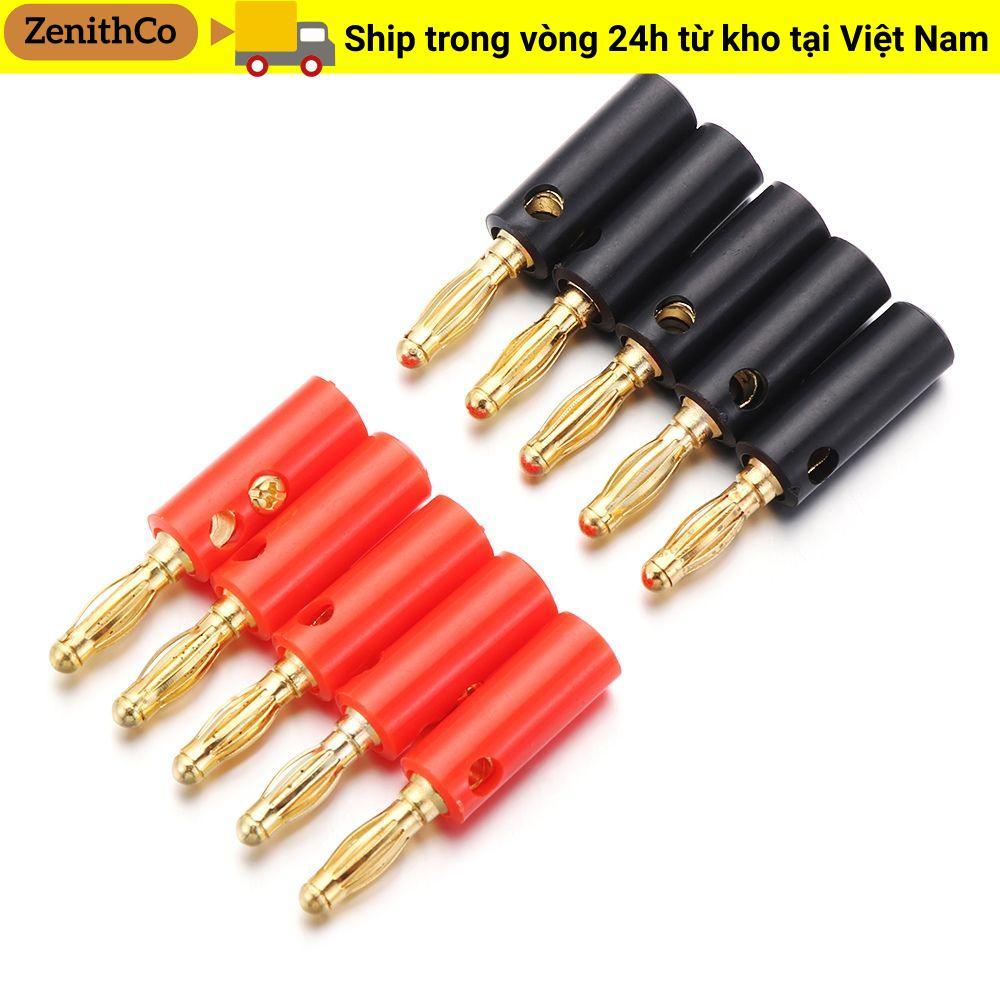ZENIHCO Banana Plugs 4mm Adapter Jack âm thanh mạ vàng