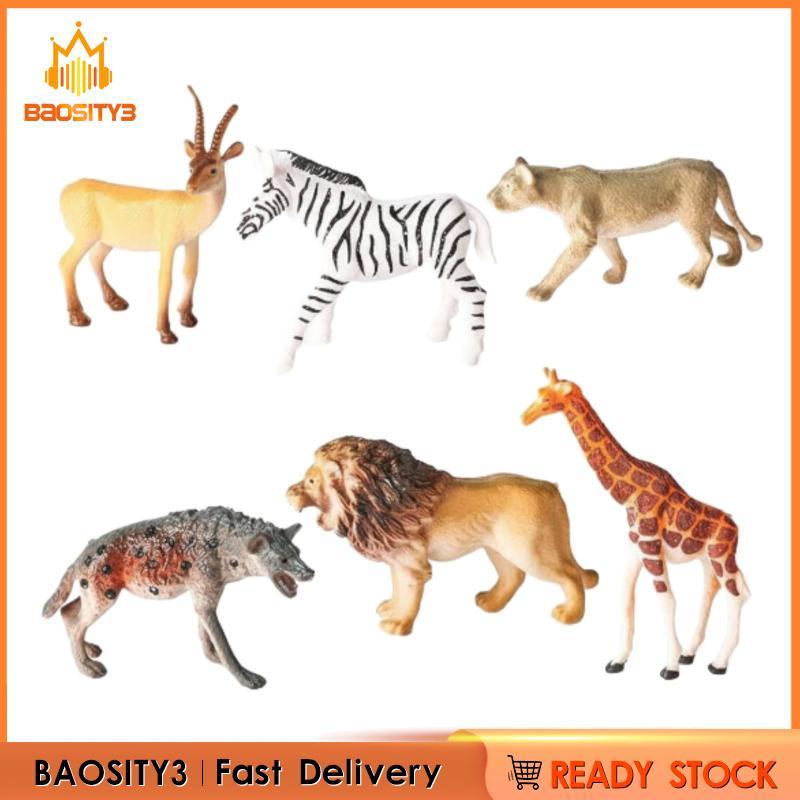 6 Miếng Mini Woodland Động Vật Nhân Vật Xây Dựng Woodland Động Vật Playset Chi Tiết Cao Thực Tế Động