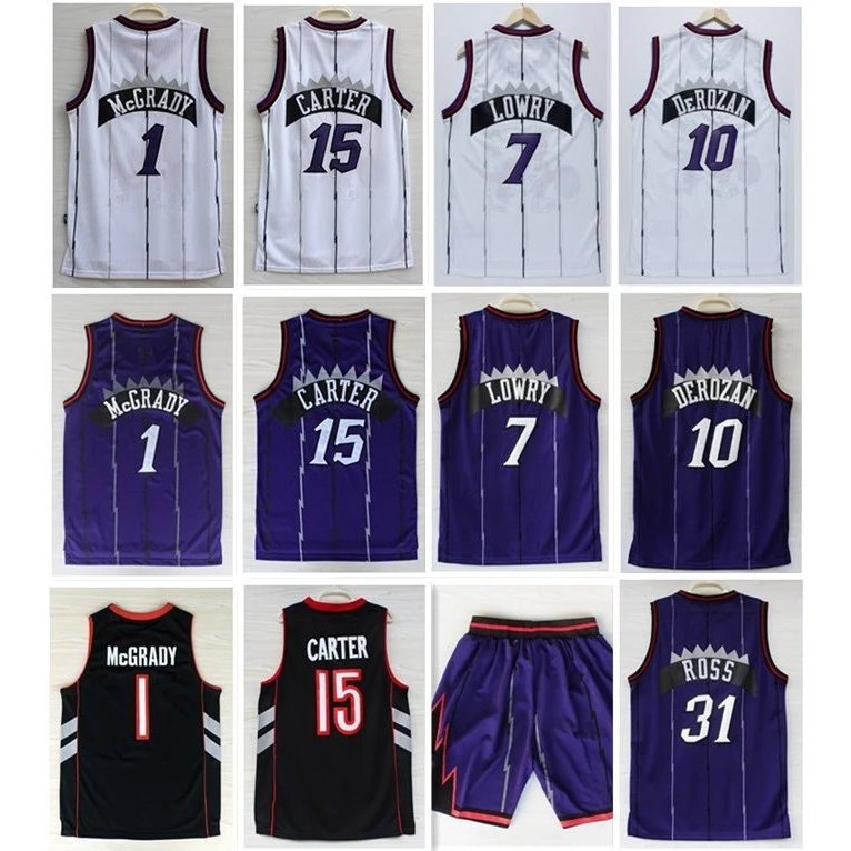 045 Jersey Raptors Carter McDlorey Drozan Retro Dragon Basketball Jersey Bóng rổ