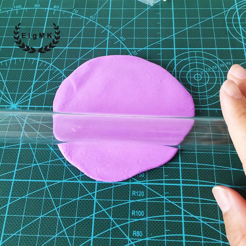 [ElgMK] Polymer Clay Crafts Acrylic Roller Hollow Rolling Clay Bar Roll Sti Shaping [MỚI]