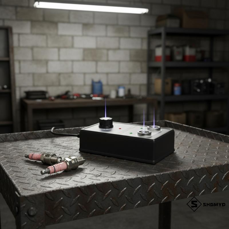 SHGMYD > 1 Bộ Xe Máy Cuộn Dây Cheer Spark Detector Có Thể Điều Chỉnh Lỗ Kép Lấp Lánh Plug Test Spark