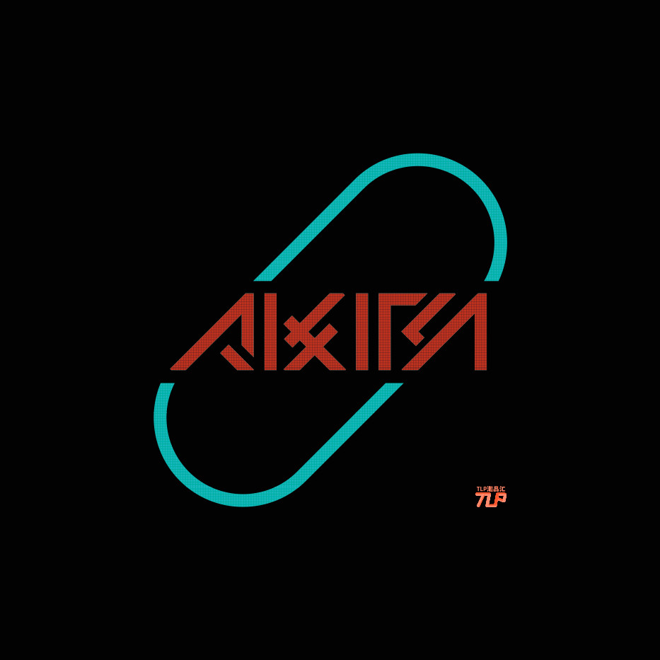 TLP Rỗng Phản Quang Xe Dán AKIRA AKIRA Đỏ Xanh Viên Trung Quốc Tiếng Anh Cyberpunk Phong Cách Miếng 