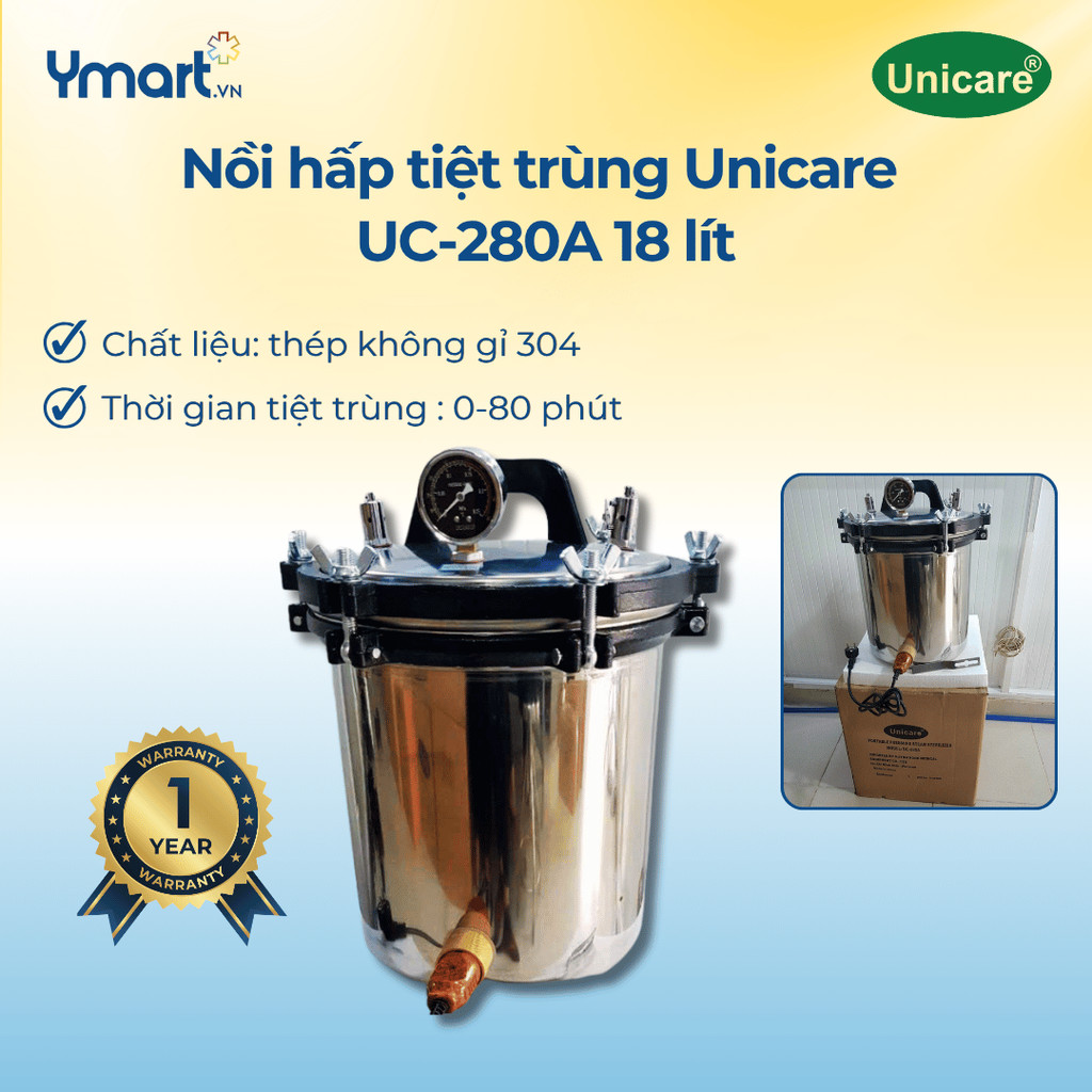 Nồi Hấp Tiệt Trùng Unicare UC-280A (280A) 18 Lít HNC