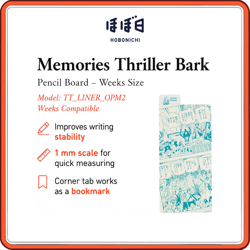 ONE PIECE Memories Pencil Board for Hobonichi Weeks – Thriller Bark / Water 7 / Wano Planner Accesso