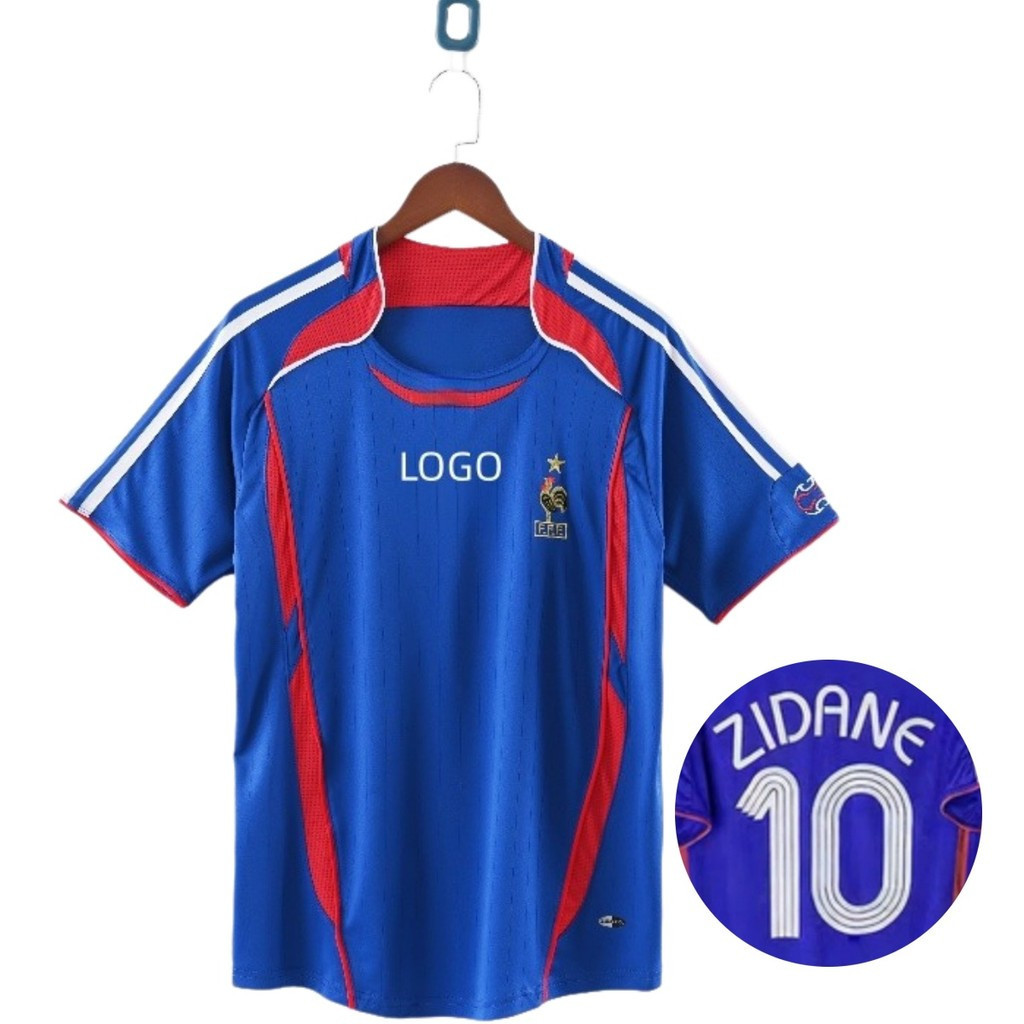 Áo thi đấu sân nhà phiên bản cổ điển Pháp 2006 S-2XL #10 ZIDANE
