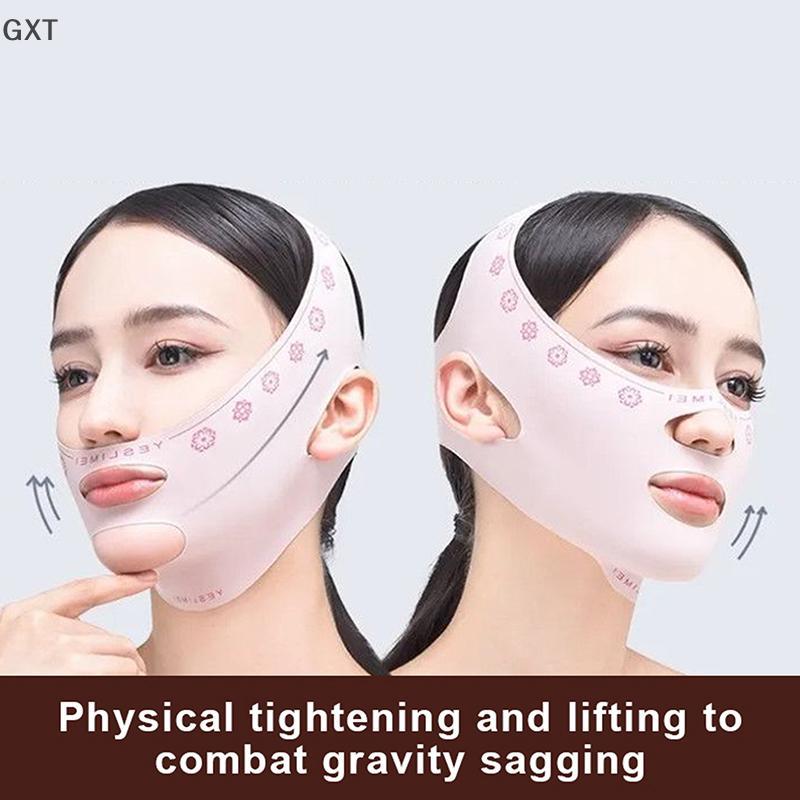 Fu thoáng khí V mặt ban nhạc má nâng lên mặt nạ mỏng Giảm cằm đôi V-line định hình băng chống nhăn m