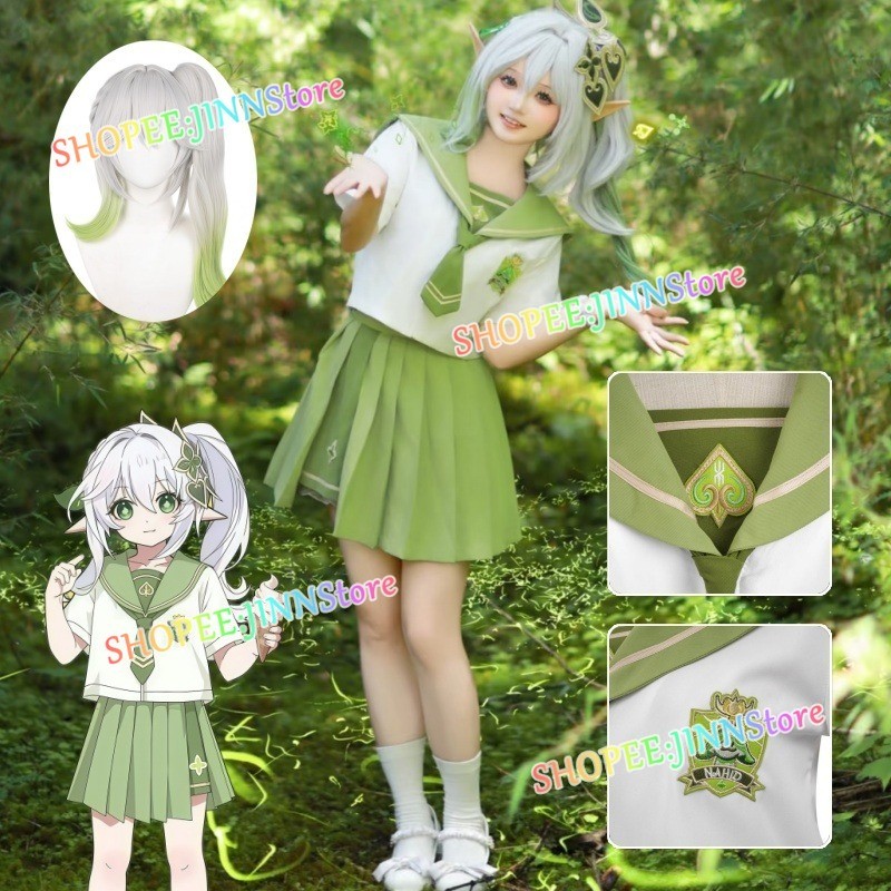 -JINN-NAHIDA Cosplay JK Đồng Phục Phụ Kiện Phù Hợp Với GENSHIN NAHIDA Trang Phục Hóa Trang Anime Đản
