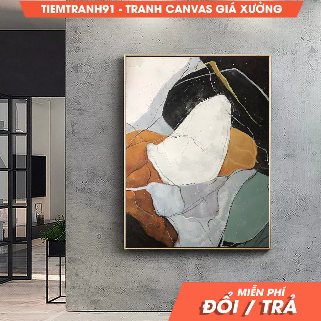 Tranh treo tường, Original Abstract Painting, Minimalist Painting, Large Abstract Painting, White Pa