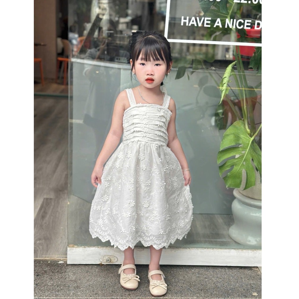 Đầm bé gái,váy thiết kế vải zen thô mát cho bé yêu D178