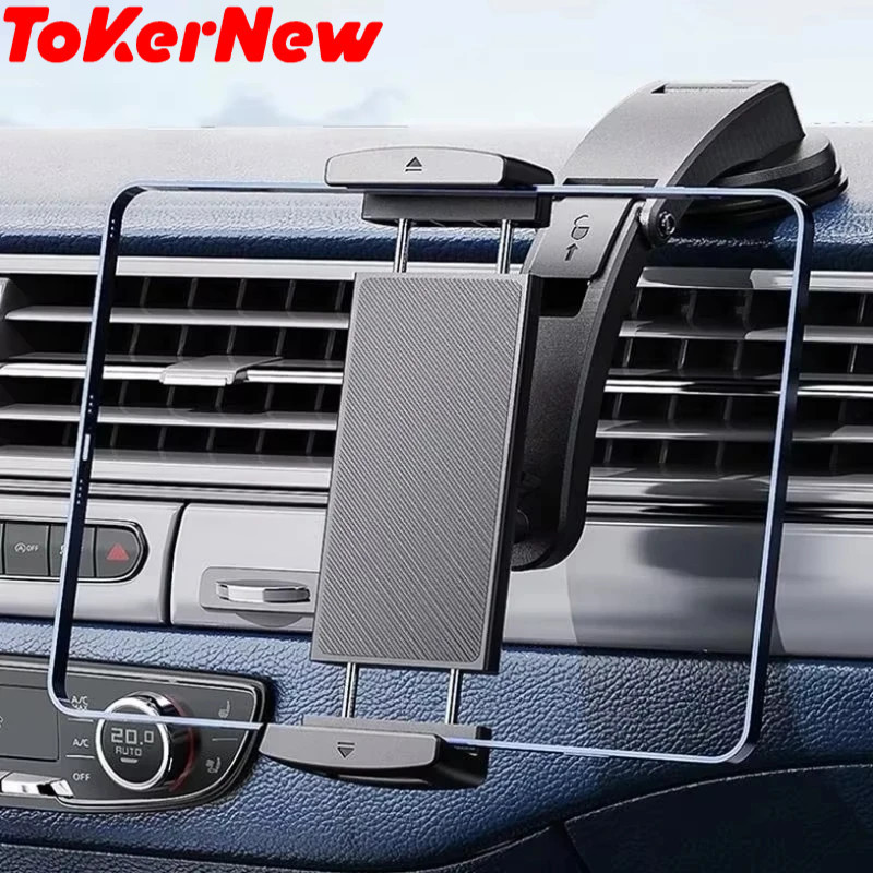 ToKerNew Universal Car Tablet Suction Holder Cell Phone Holder Back Seat Vent Mobile Bracket Auto Su