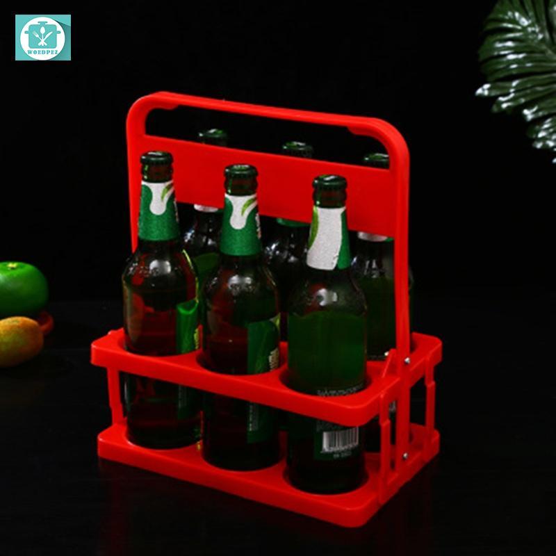 6 Pack Beer Bottle for Carrier Drink Caddy Holder Foldable  Wine Beer Rack Baske
