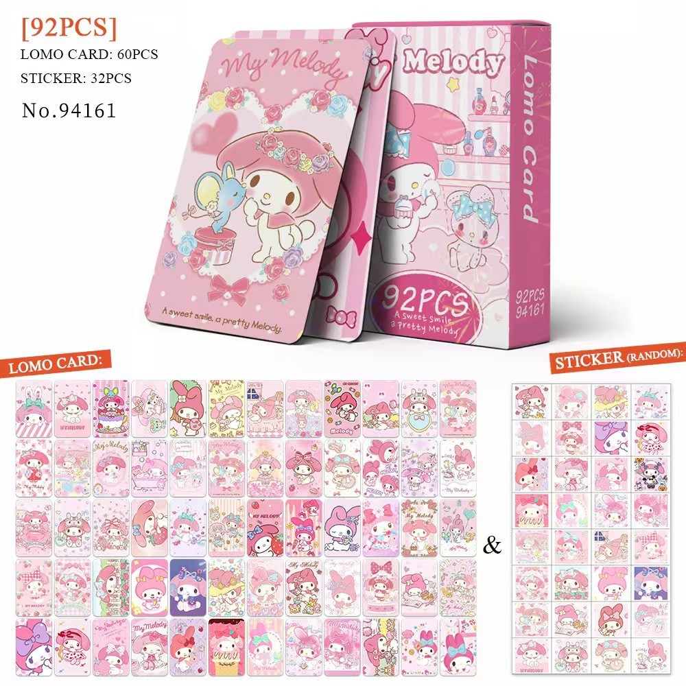 (NEW 2026) Set 60 lomo card và 32 sticker Melody siêu dễ thương- Thẻ bài MELODY
