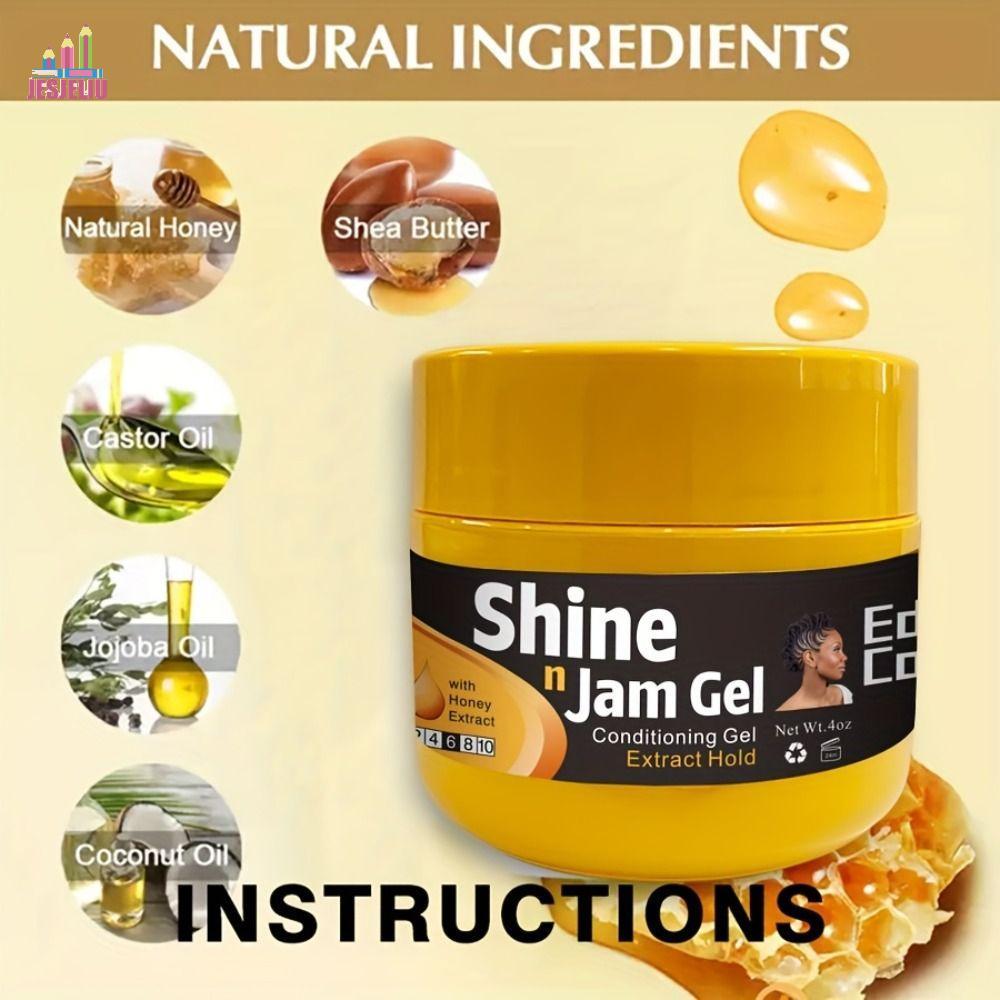 JESJELIU Extra Hold Conditioning Braiding Gel, Kem định hình kiểm soát cạnh giữ lâu trôi, Smooths An