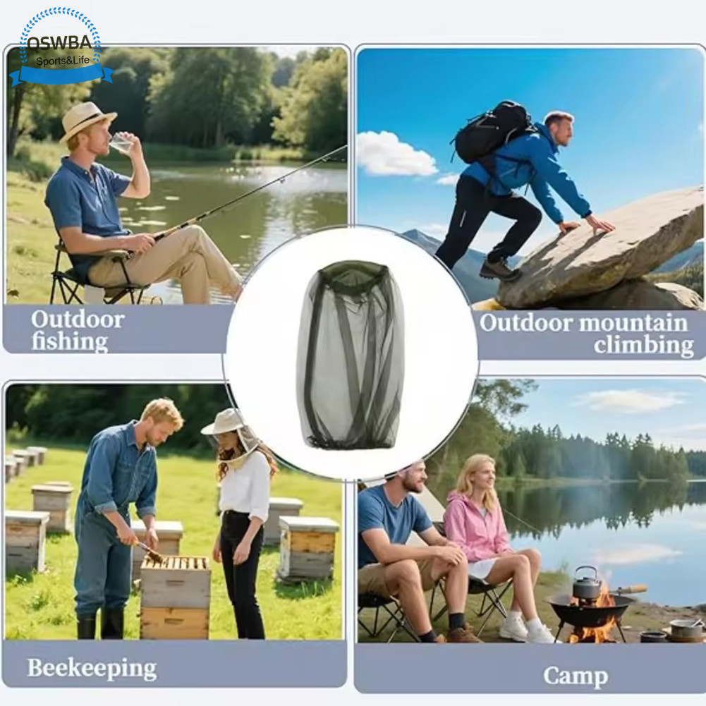 Bugs Face-Shield Sun Protection Bugs Net để câu cá đi bộ đường dài