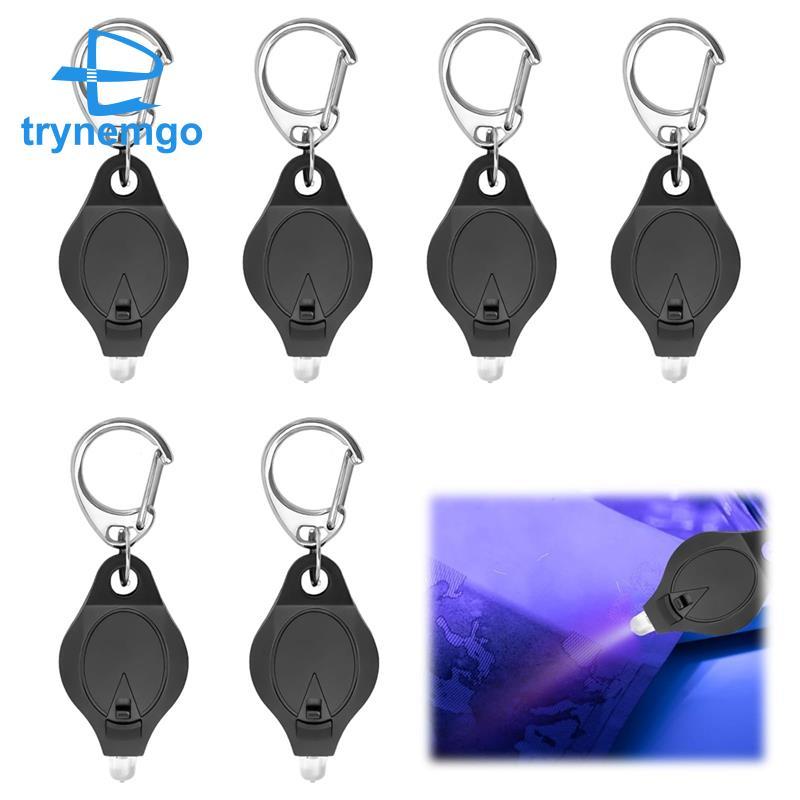 6 Chiếc UV Note Checker Móc Khóa Đèn Pin Blacklight Money Checker LED Móc Khóa Đèn Pin Di Động Đèn P