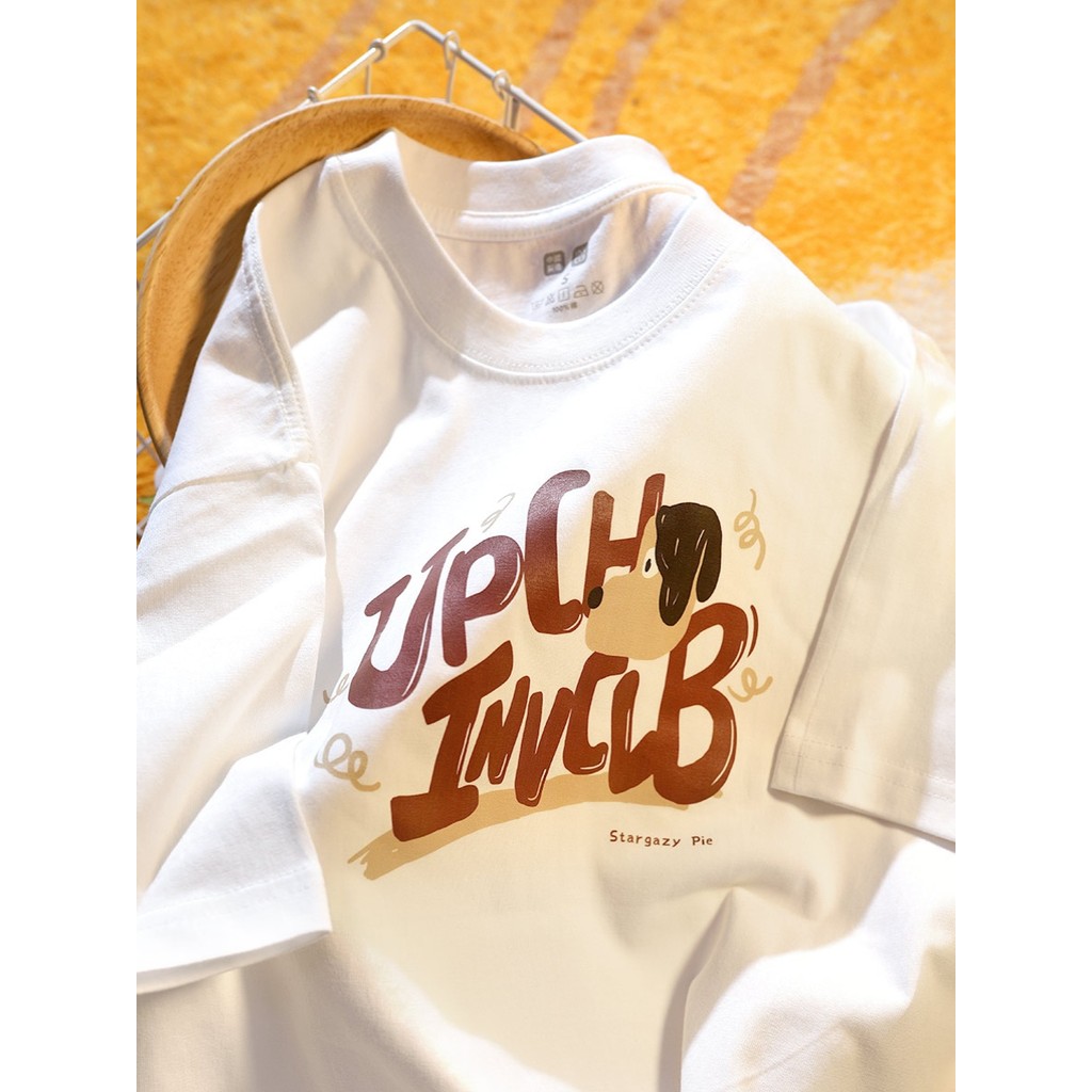 Upch Life is Long, May Each Other Execute Forward Luôn đi kèm Áo thun ngắn tay đơn giản Cotton nguyê