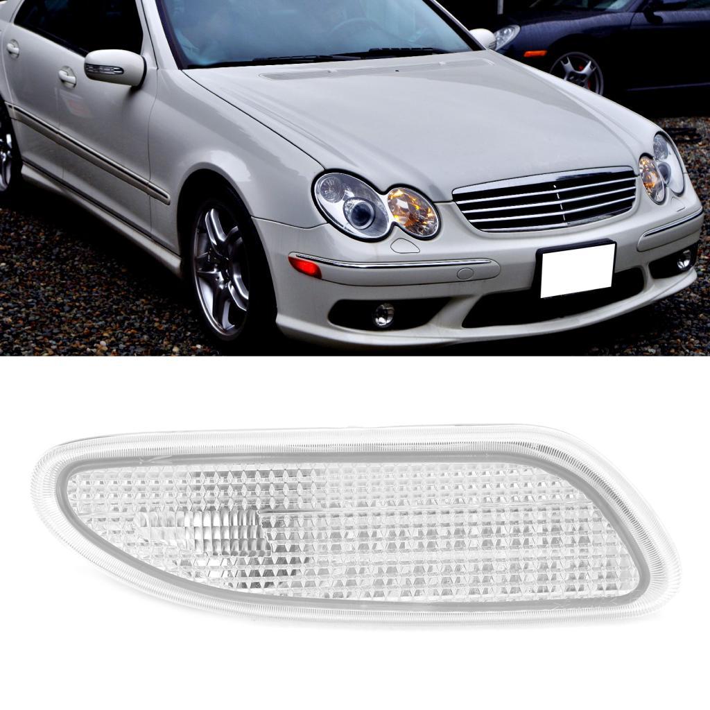 Wowowi Xe bên phải Er 2038200821 Bật đèn hoặc cho W203 EClass MB2571102 Vỏ bọc phụ kiện ô tô (Trắng)