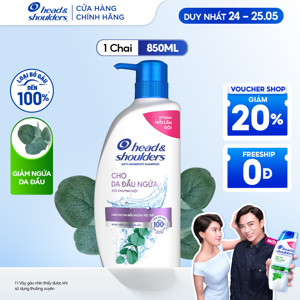 [HEAD & SHOULDERS .] Dầu Gội HEAD & SHOULDERS Giảm Ngứa Da Đầu Chai 850ML