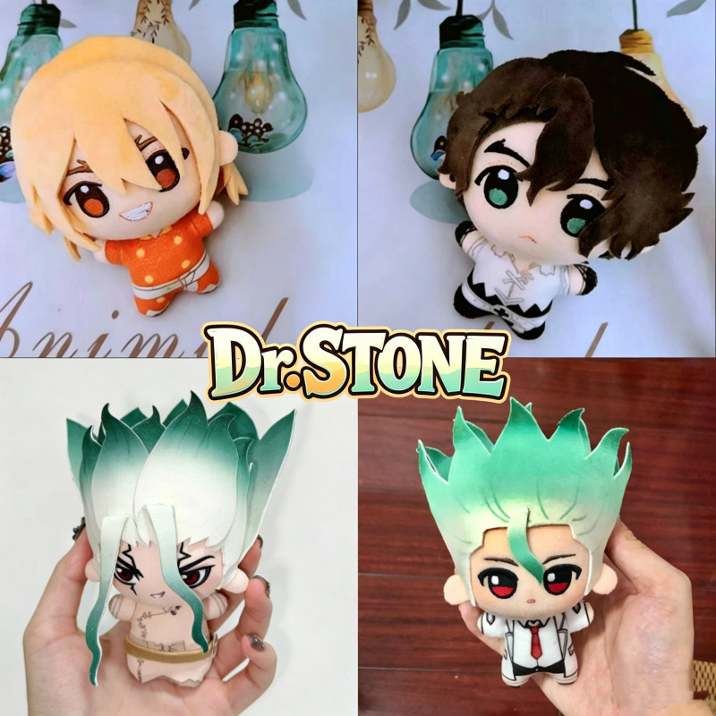 Búp bê nhồi bông Dr.STONE Ryusui Nanami 10cm | Móc khóa nhồi bông Anime dễ thương