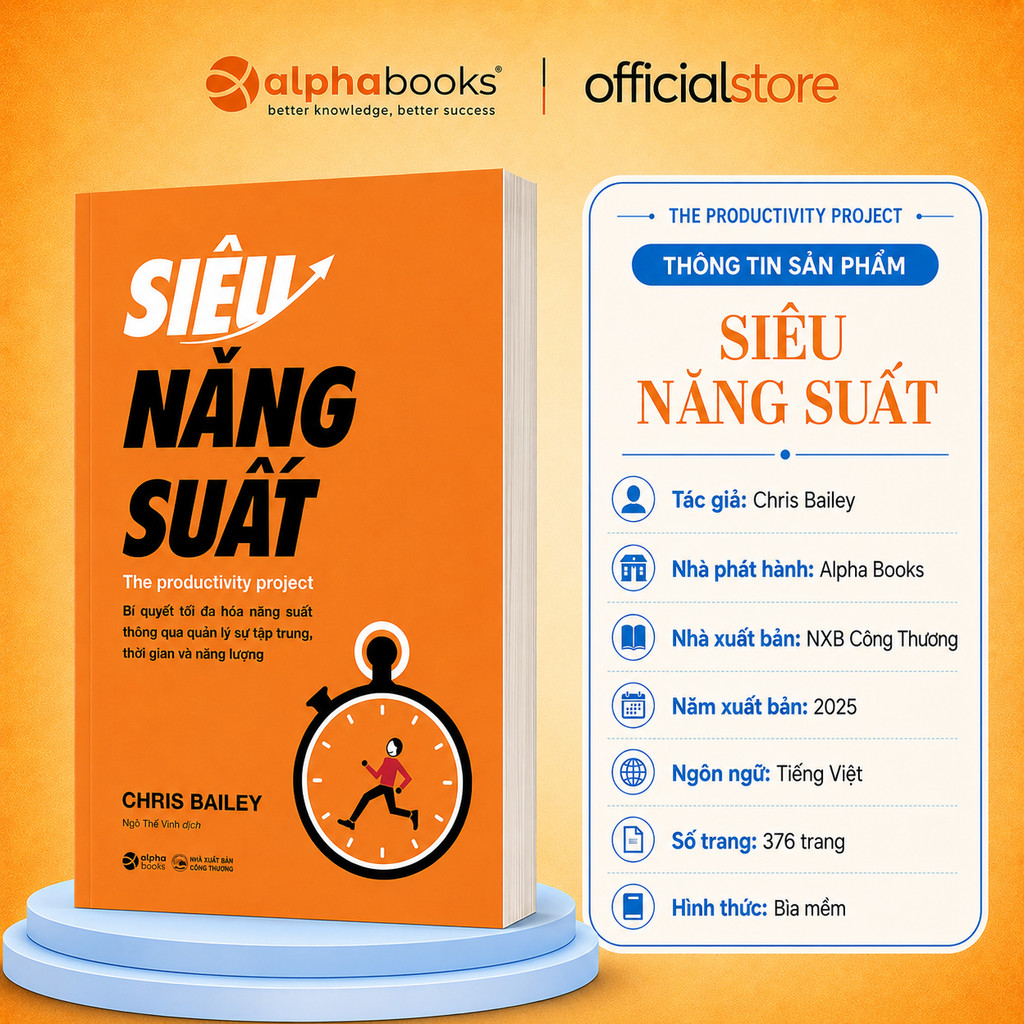 Sách - Siêu Năng Suất - Chris Bailey (Alpha Books)